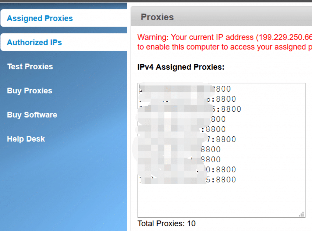 IP list