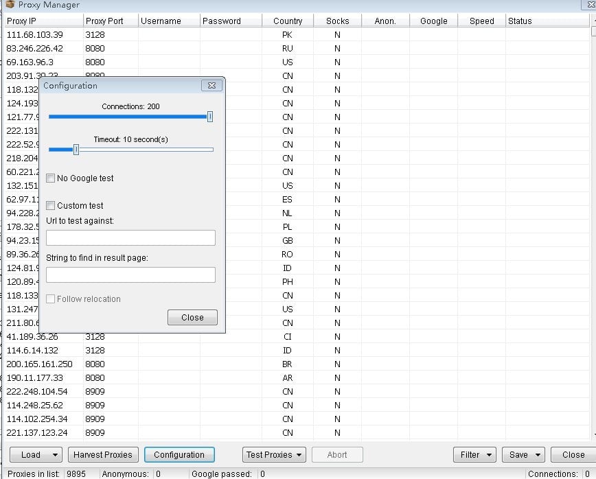 scrapebox proxies test