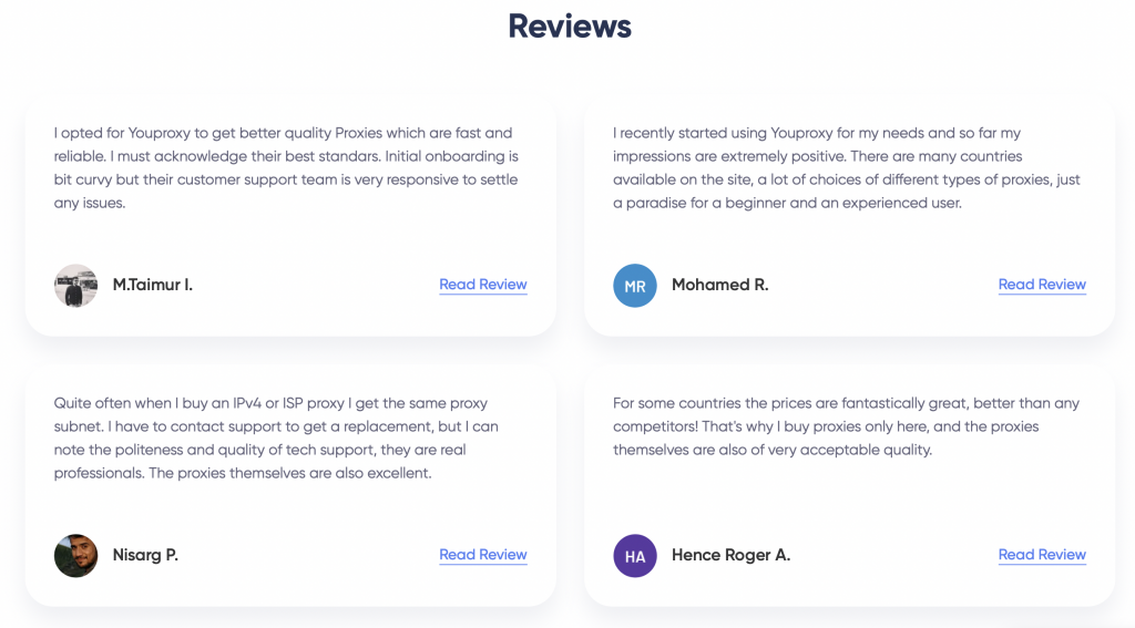 Youproxy Customer Reviews