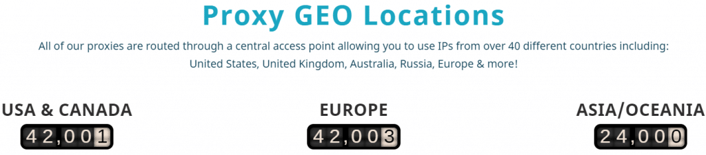 Proxyrack GEO Locations