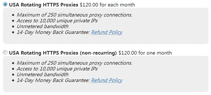 USA data center Rotating HTTPS Proxies