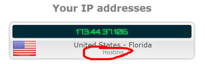 datacenter IP address