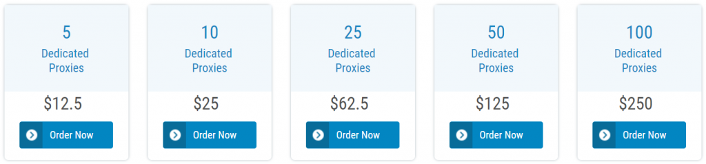 price of microleaves Dedicated Proxies