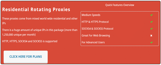 residential proxies of proxyrack