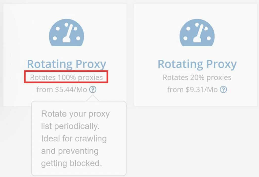2 type of webshare rotating proxies