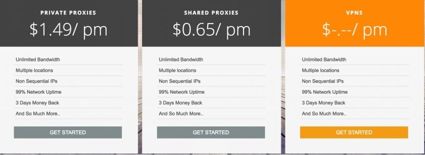 Myprivateproxy Pricing Options