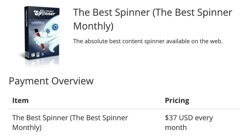 Thebestspinner pricing