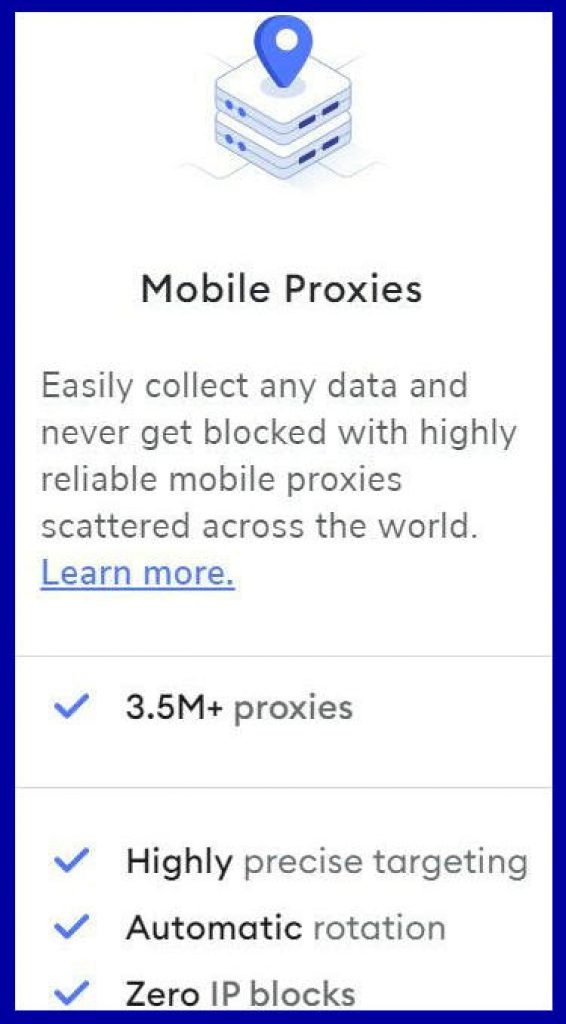 Soax mobile proxy features