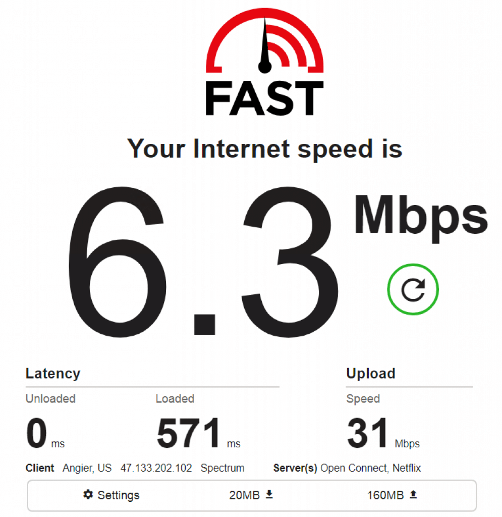 Speed test: 47.133.202.10