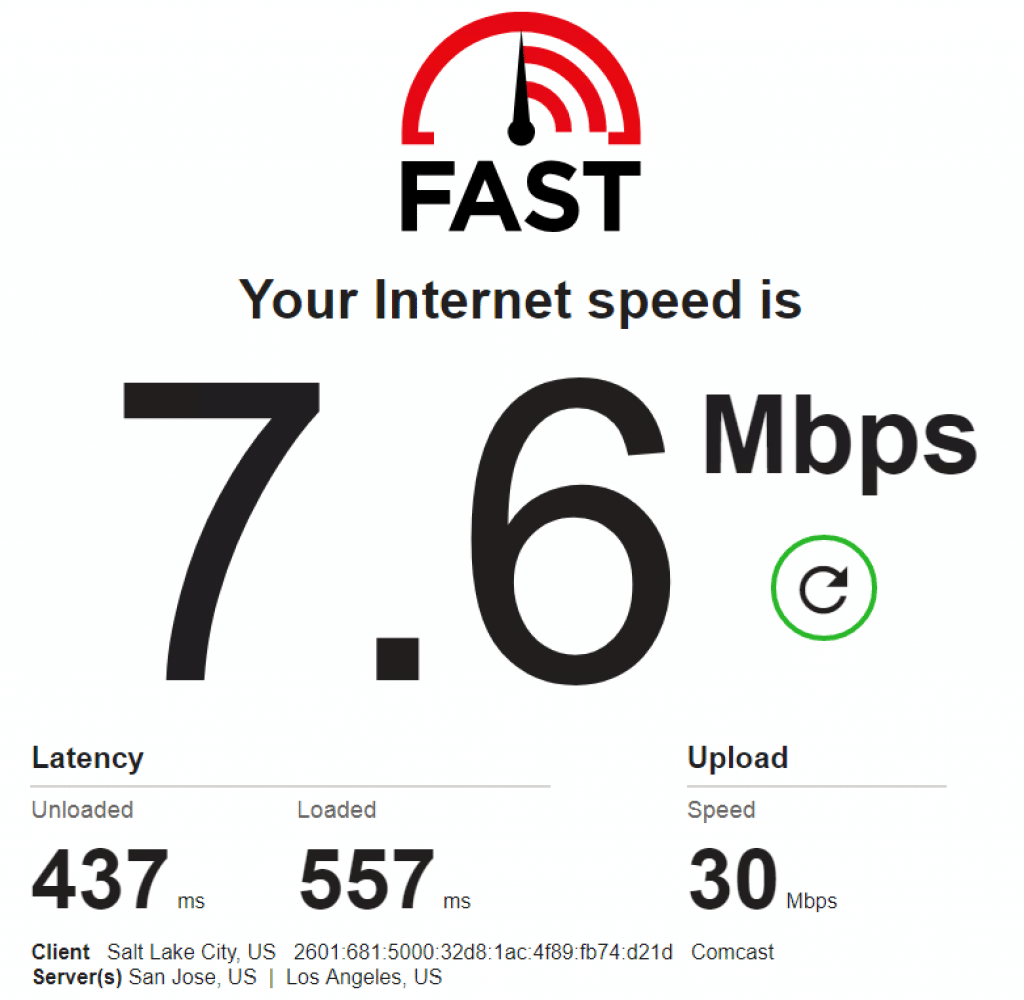 Smartproxy Speed test IPv6