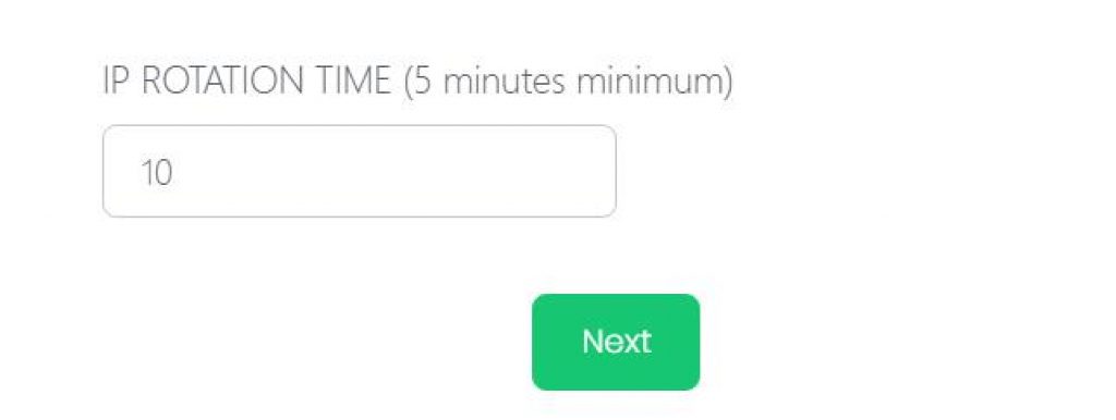 IP rotating time setting