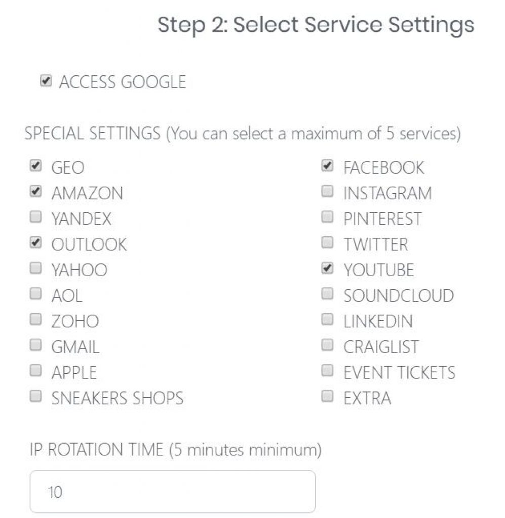 flinode proxy setting