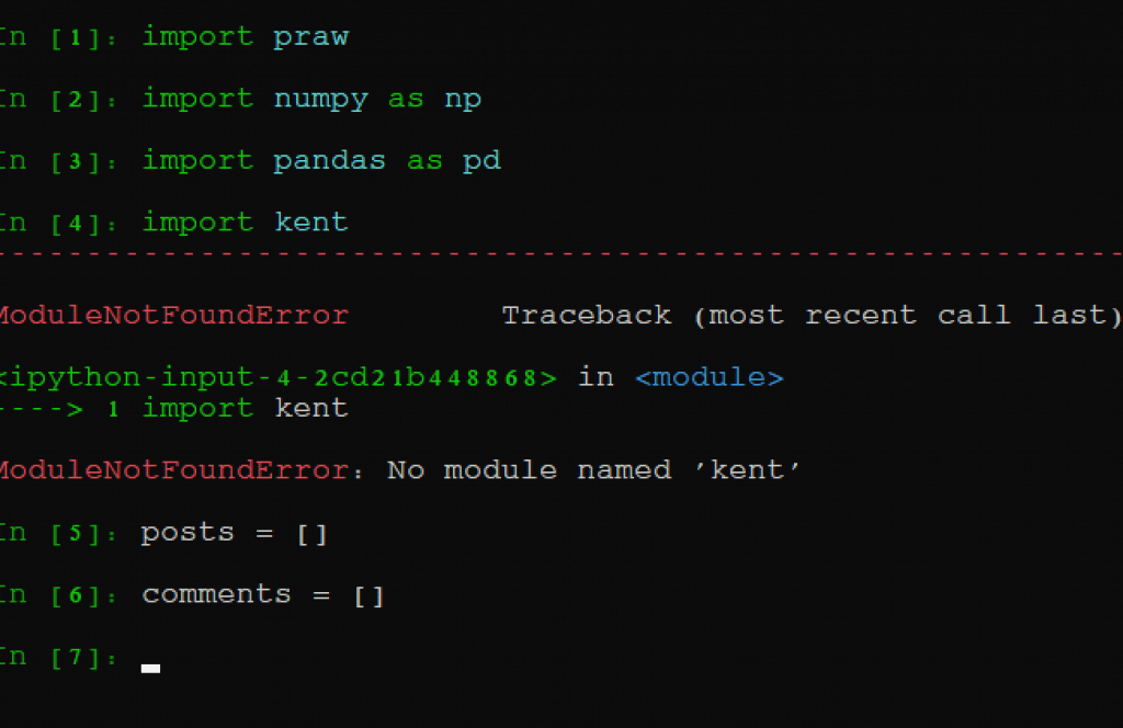 iPython lines 4 and 5