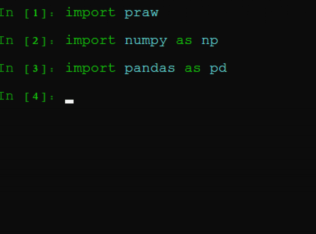 import numpy pandas