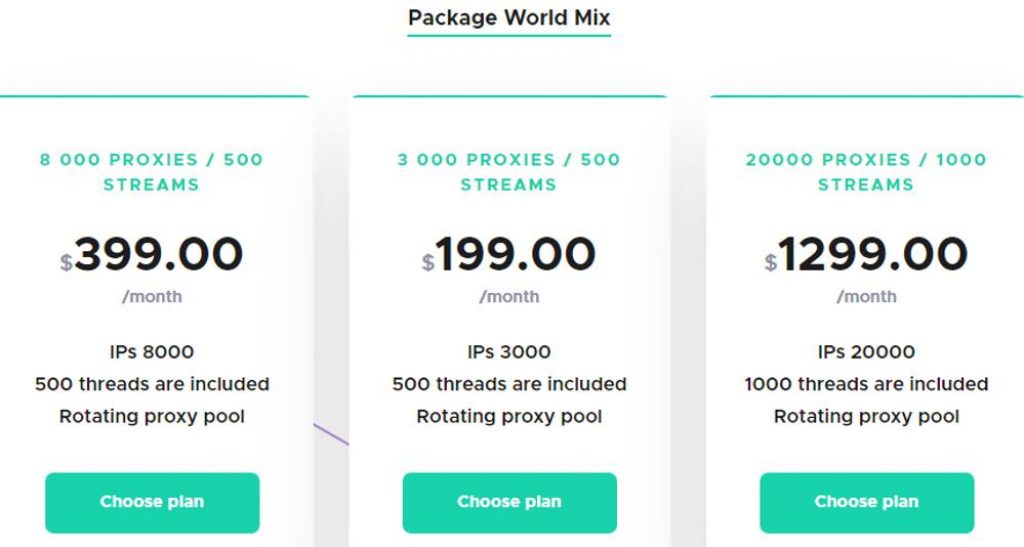 pricing of Infatica