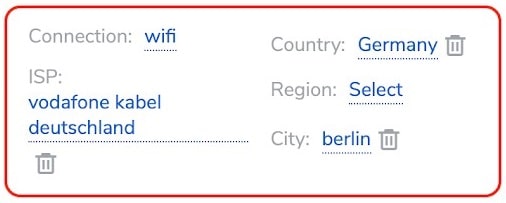 Residential Berlin Targeting settings