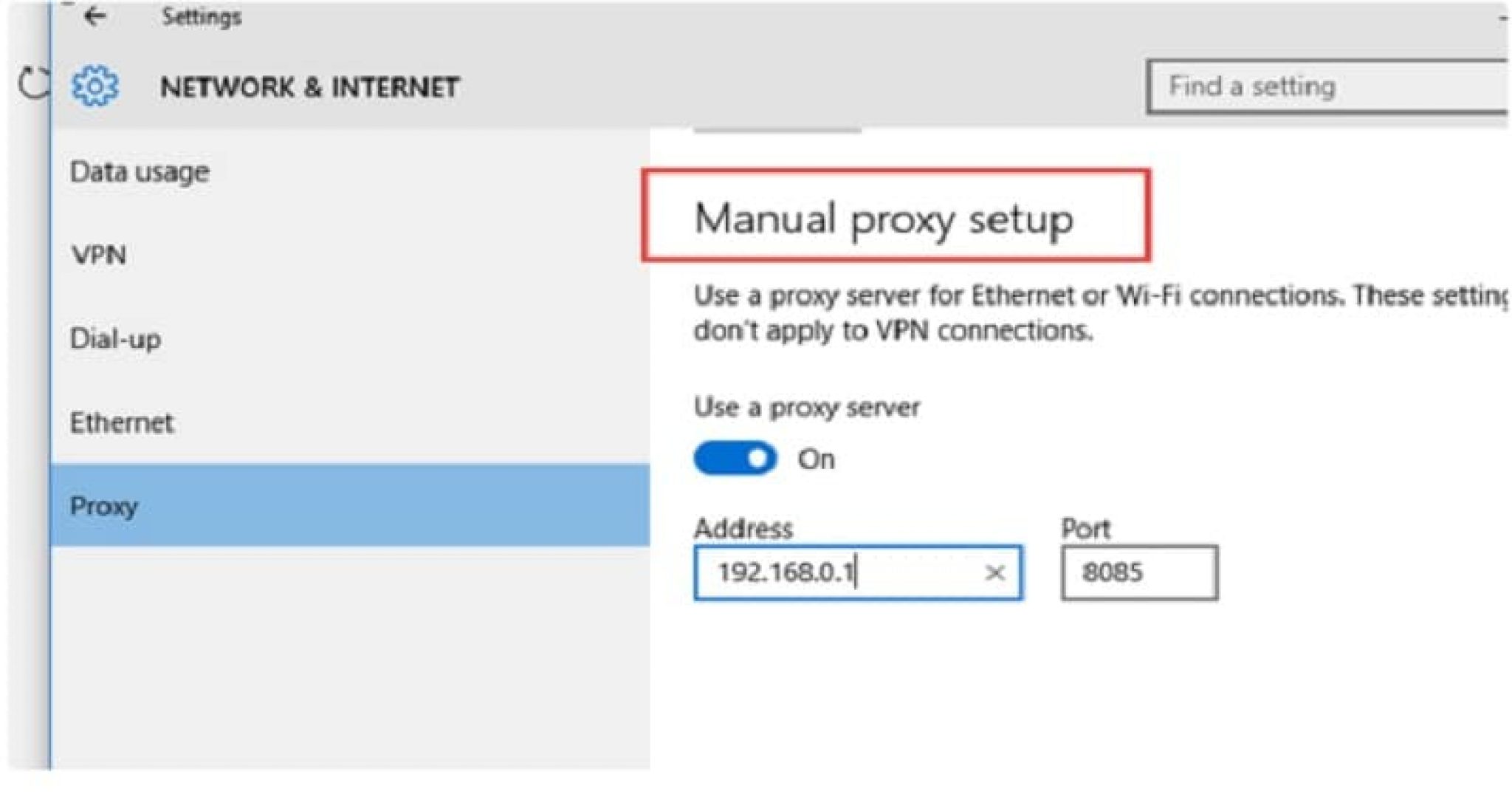 Microsoft proxy