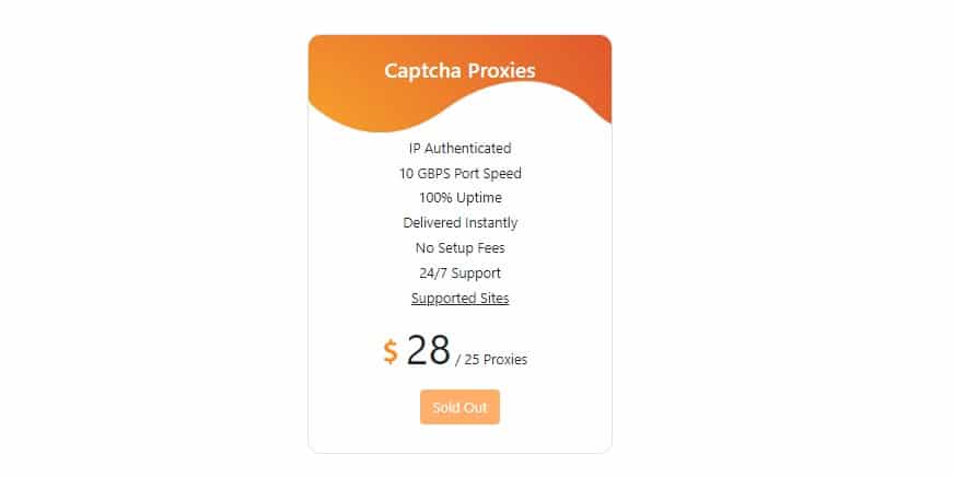 BartProxies Captcha Proxy Plans