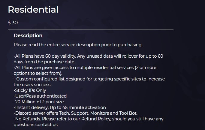 Surge Proxies Residential Proxy Plans