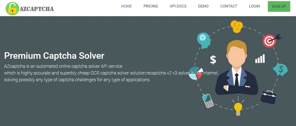 AZCaptcha Homepage