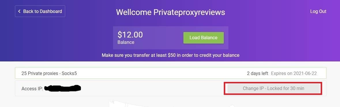 ProxyLTE proxy settings