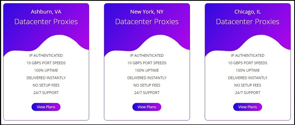 Ashburn Proxies Plan and Pricing