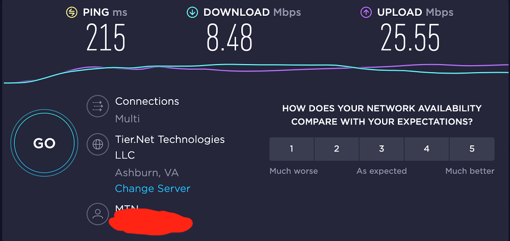 Internet speed with no proxy usage