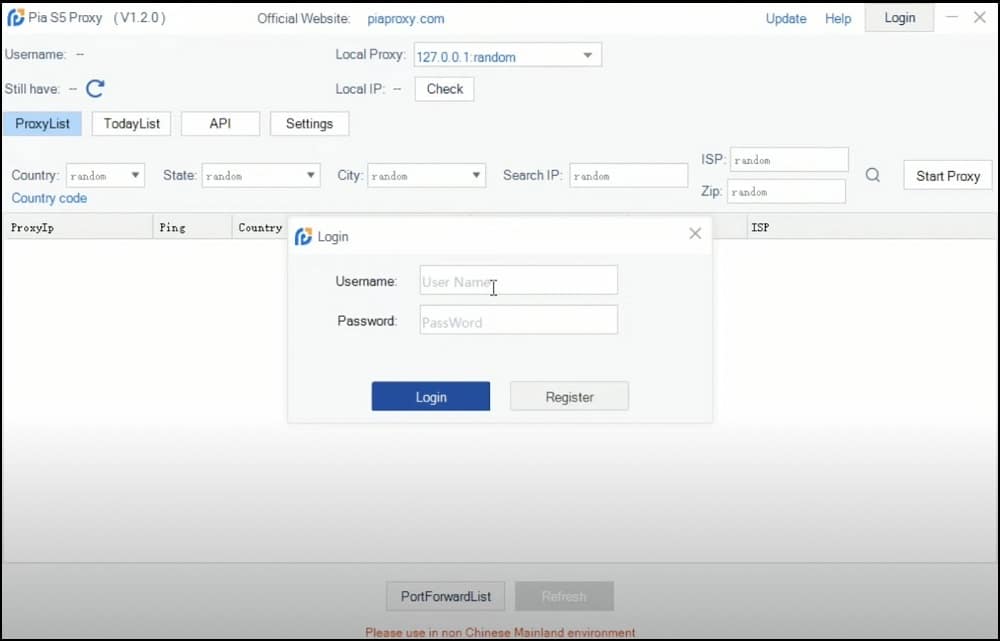 Use of PIA S5 Proxies