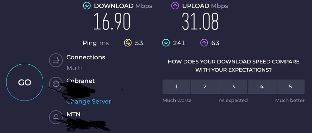 Speed Test feature