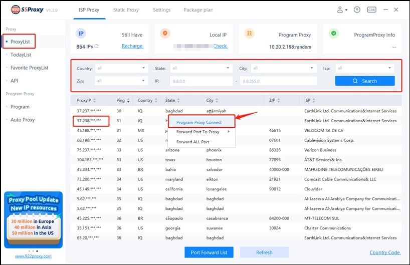 922 S5 Proxy List