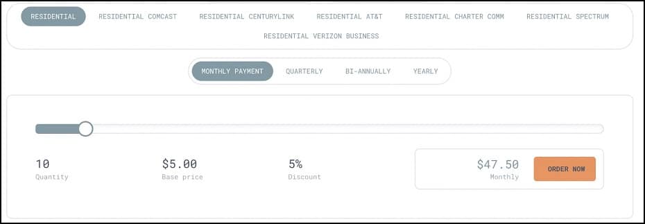 Anonymous-proxies Pricing