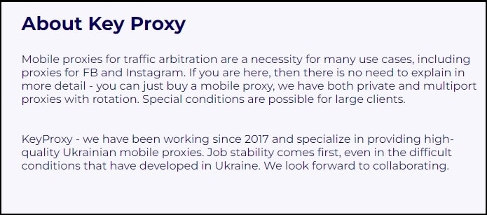 关于 Key MobileProxy