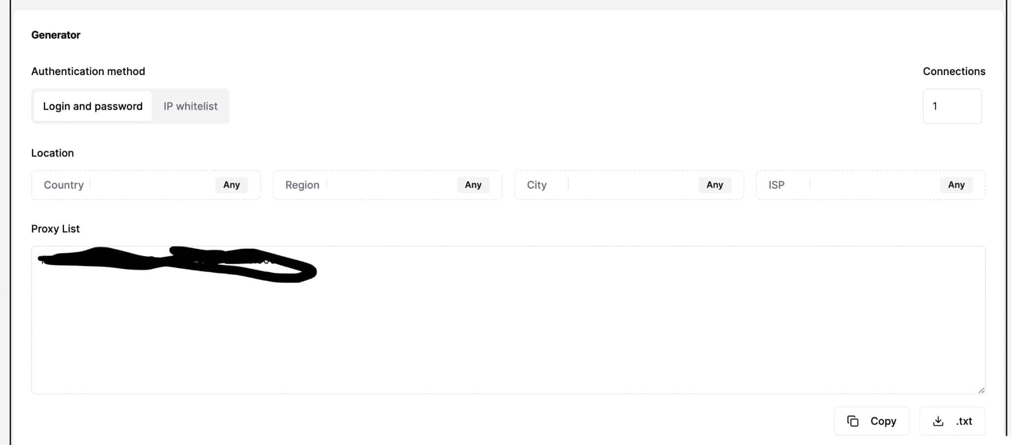 SimplyNode 代理配置部分