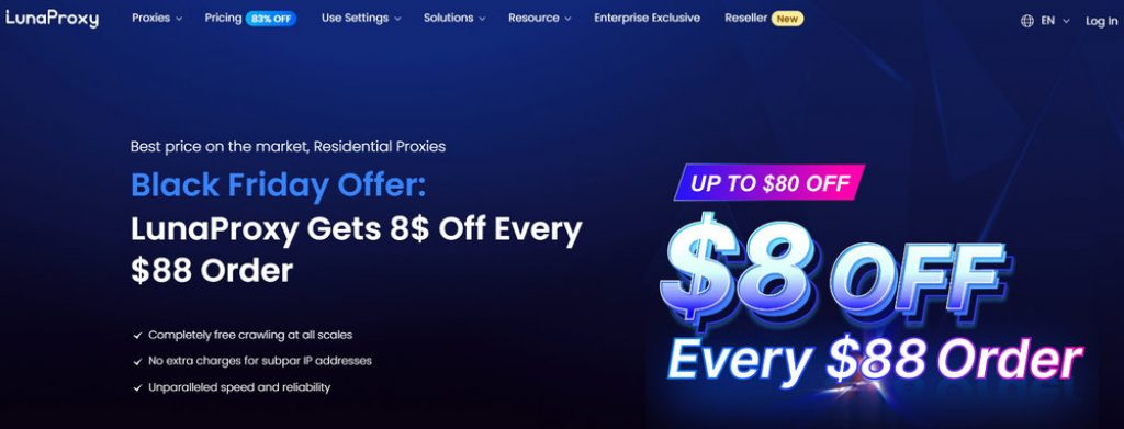 LunaProxy Homepage