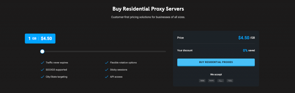 RoundProxies 住宅定价计划